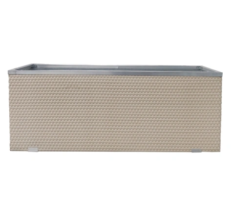 Donica ogrodowa technorattanowa 130x40x45 Krem RD18