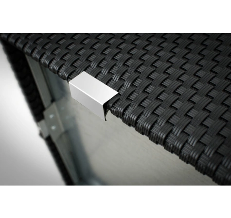 Donica ogrodowa technorattanowa 130x40x45 Krem RD18