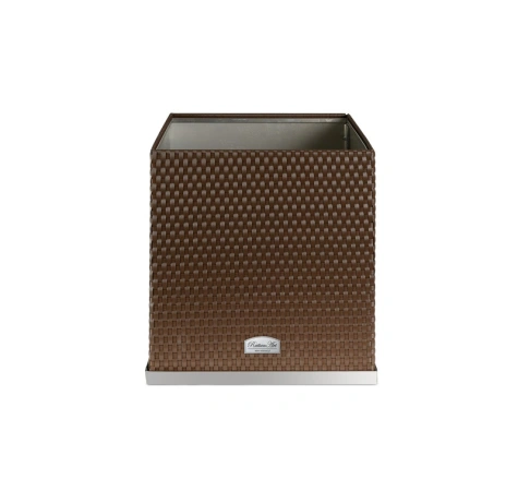 Donica ogrodowa technorattanowa z podstawką 46x46x46 RD18 beżowy