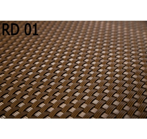 Donica ogrodowa technorattanowa kwadratowa 46x46x46 Orzechowy