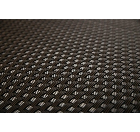 Donica ogrodowa technorattanowa kwadratowa 46x46x46 Ciemny brąz