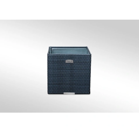 Donica ogrodowa technorattanowa kwadratowa 46x46x46 Miodowy