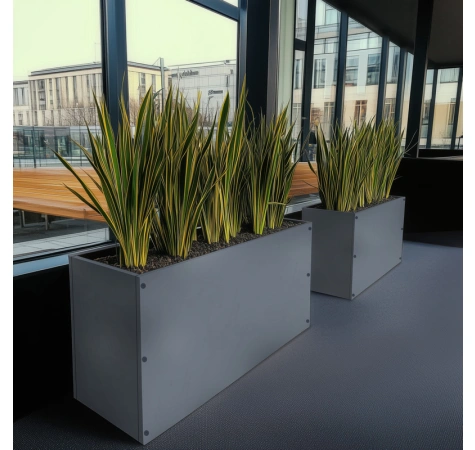 Donica ogrodowa metalowa150x40x70 RAL7016 antracyt