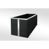 Donica ogrodowa technorattanowa 150x39x50 Czarny