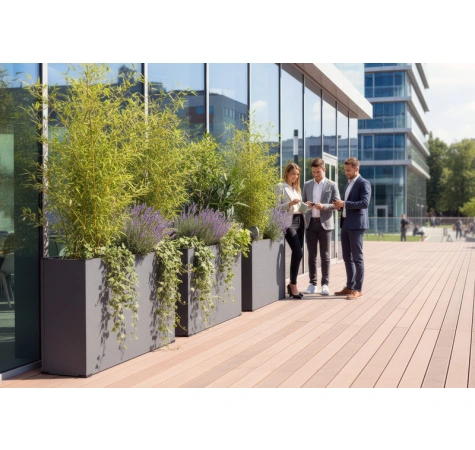 Donica ogrodowa 150x38x58 RAL 7016 antracyt