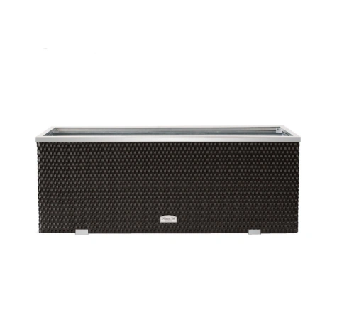Donica ogrodowa technorattanowa 70x38x40 Czarny