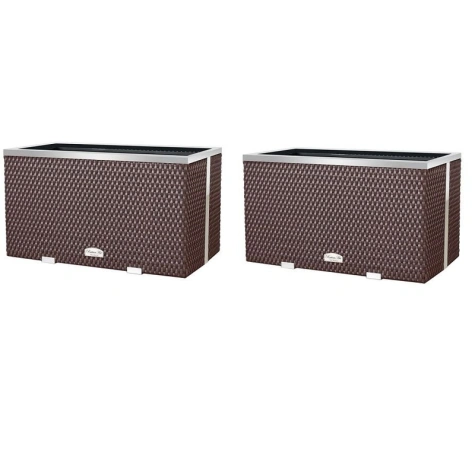 Donica ogrodowa technorattanowa 70x38x40 Czarny