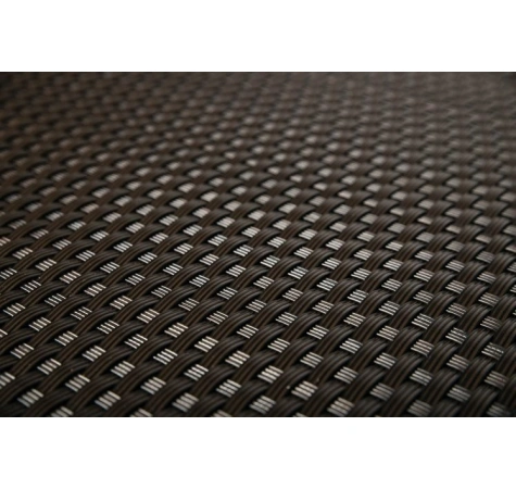 Donica ogrodowa technorattanowa 98x25x34 Ciemny brąz