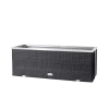Donica ogrodowa technorattanowa 98x25x34 Stalowy
