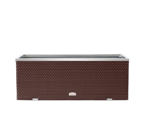 Donica ogrodowa technorattanowa 98x25x34 Czarny