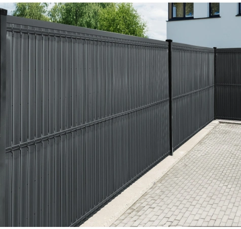 Listwy ogrodzeniowe pionowe szerokie 123 x250 RD05 antracyt