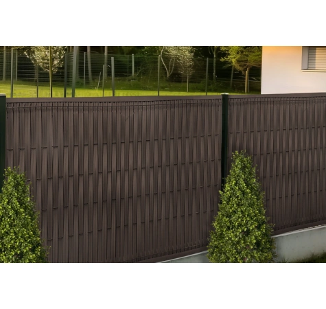 Listwy ogrodzeniowe pionowe szerokie 153 x 250 RD01 jasny brąz