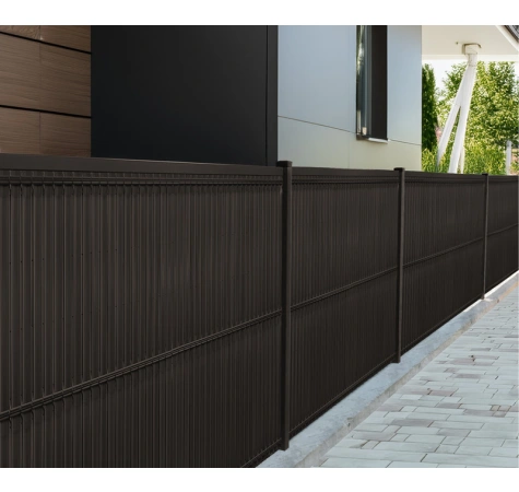 Listwy ogrodzeniowe pionowe szerokie 173 x 250 RD02 ciemny brąz