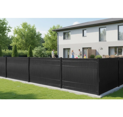 Listwy ogrodzeniowe pionowe szerokie 173 x250 RD04 czarne