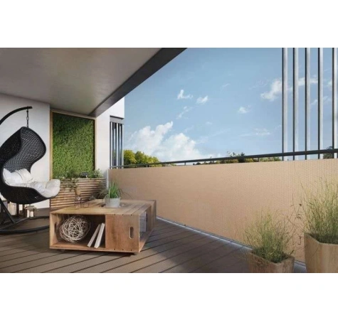 Taśma panelowa z technorattanu w wymiarze 19 cm x 255 cm, kremowy