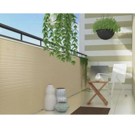 Taśma panelowa z technorattanu w wymiarze 19 cm x 255 cm, kremowy