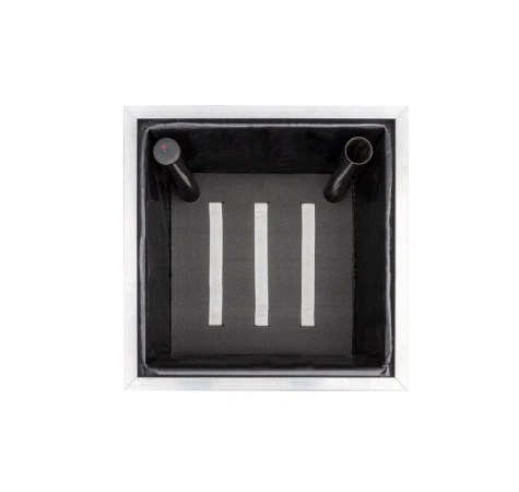 Donica ratanowa z nawodnieniem i dociepleniem 50 x 50 x 43 cm RD06 mix brąz