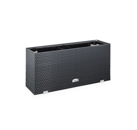 Donica tarasowa z technorattanu z nawodnieniem i dociepleniem 95 x 30 x 43 cm RD01