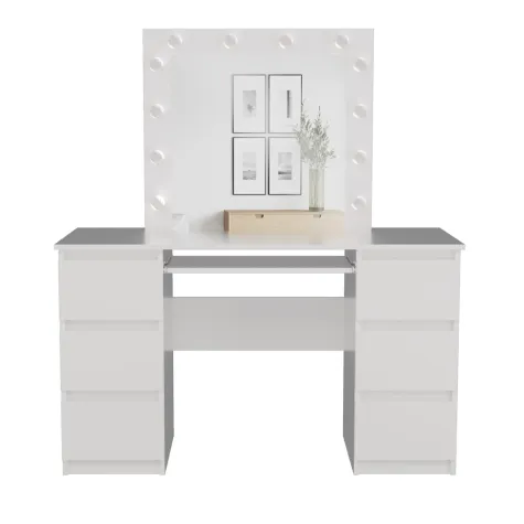 Zestaw Toaletka KUBA + LUSTRO MARINA Biały-4