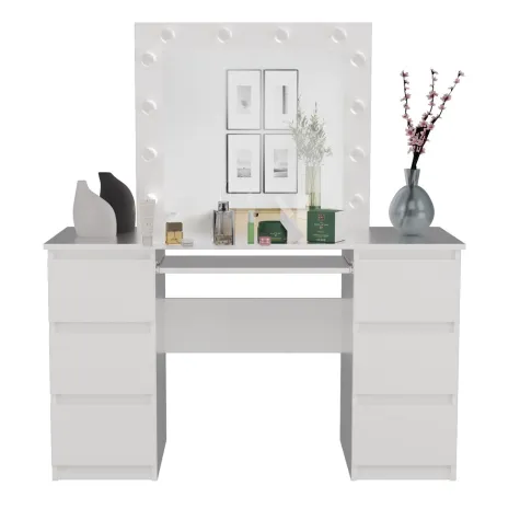 Zestaw Toaletka KUBA + LUSTRO MARINA Biały-5