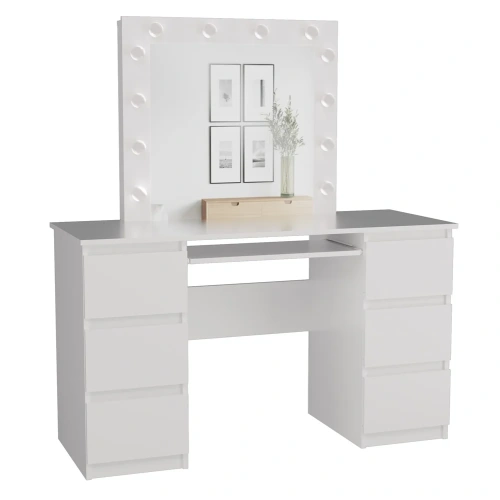 Zestaw Toaletka KUBA + LUSTRO MARINA Biały-1