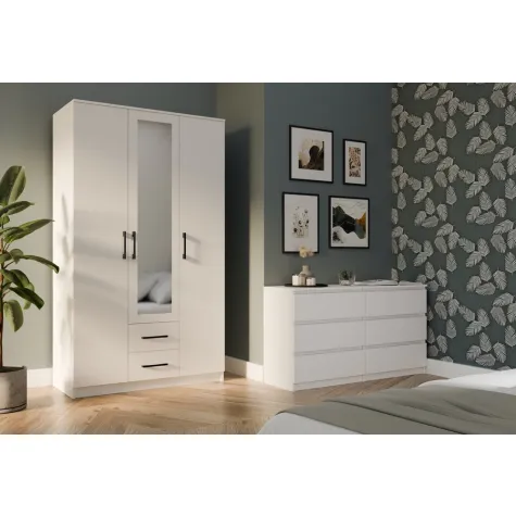 Szafa Romana 120 Z Lustrem BIAŁA-2