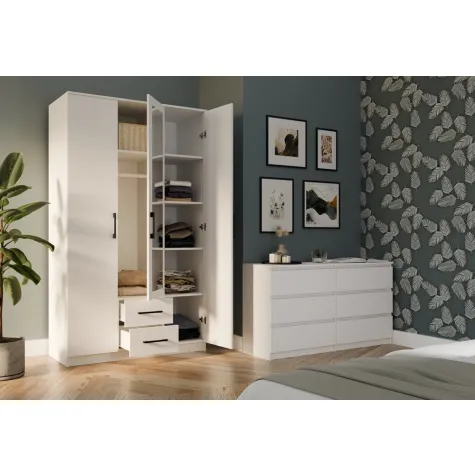 Szafa Romana 120 Z Lustrem BIAŁA-3