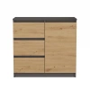Komoda Malwa 1D3S ANTRACYT DĄB ARTISAN-4