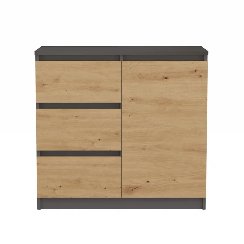 Komoda Malwa 1D3S ANTRACYT DĄB ARTISAN-4