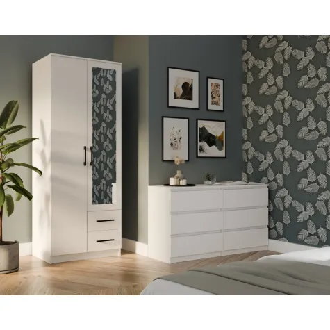 Szafa Romana 80 Z LUSTREM BIAŁY-2