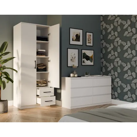 Szafa Romana 80 Z LUSTREM BIAŁY-3