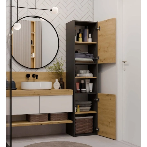 Słupek łazienkowy Sara S40 ANTRACYT DĄB ARTISAN-3