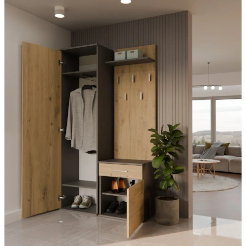 Garderoba DUO ANTRACYT ARTISAN-3