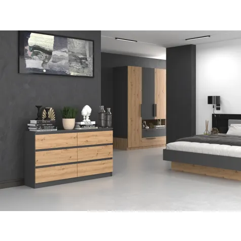 Komoda Malwa M6/140 ANTRACYT ARTISAN-3