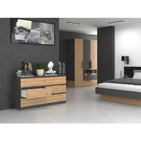 Komoda Malwa M6/140 ANTRACYT ARTISAN-5