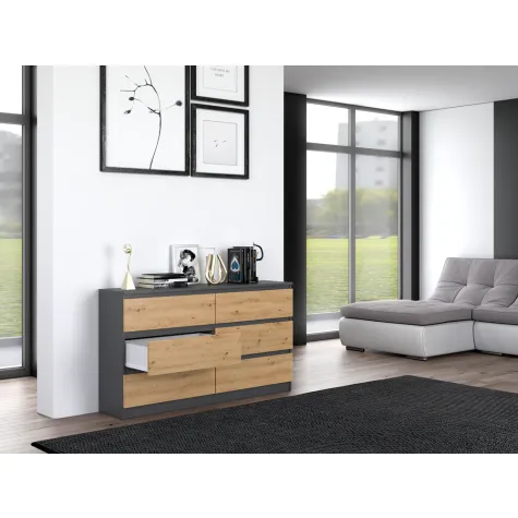 Komoda Malwa M6/140 ANTRACYT ARTISAN-6