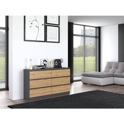 Komoda Malwa M6/140 ANTRACYT ARTISAN-8