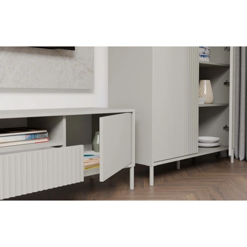 SZAFKA RTV KAMARO 160 KASZMIR Front ryflowany + Klasyczny-2