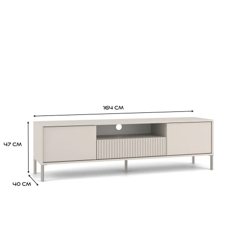 SZAFKA RTV KAMARO 160 KASZMIR Front ryflowany + Klasyczny-9
