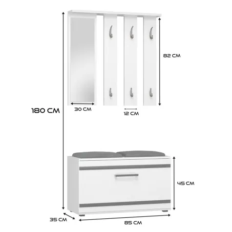 Garderoba Opal OPAL BIAŁY-8
