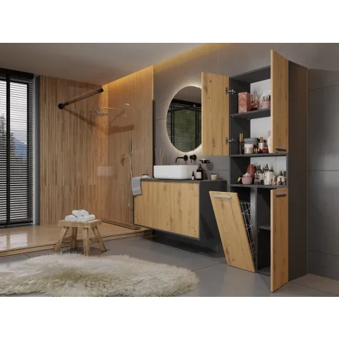 Słupek łazienkowy Nel 1K/DK ANTRACYT ARTISAN-6