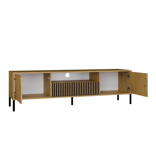 SZAFKA RTV KAMARO 160 DĄB ARTISAN Front ryflowany + Klasyczny-2