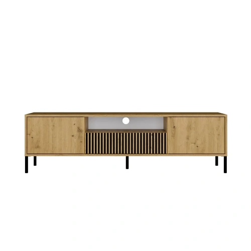 SZAFKA RTV KAMARO 160 DĄB ARTISAN Front ryflowany + Klasyczny-7
