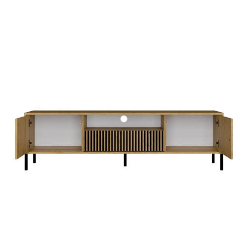 SZAFKA RTV KAMARO 160 DĄB ARTISAN Front ryflowany + Klasyczny-8