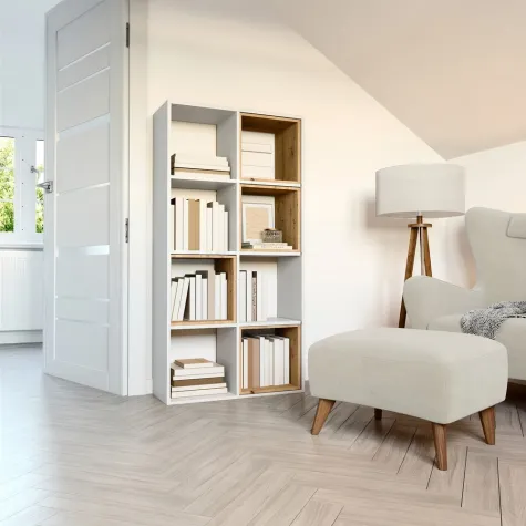 Regał Malax 2X4 BIAŁY-2