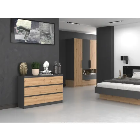 Komoda Malwa M6/120 ANTRACYT ARTISAN-3