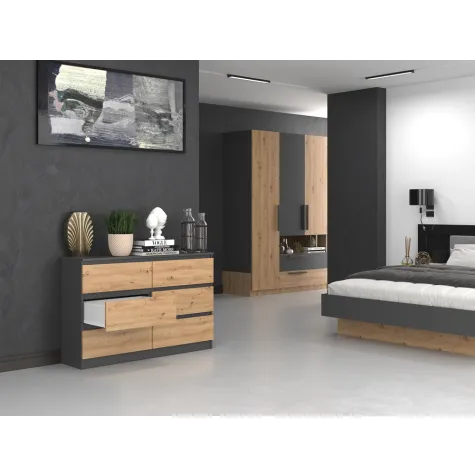 Komoda Malwa M6/120 ANTRACYT ARTISAN-5