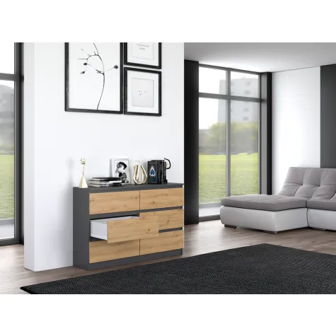 Komoda Malwa M6/120 ANTRACYT ARTISAN-6