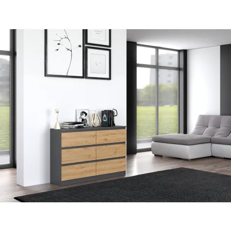 Komoda Malwa M6/120 ANTRACYT ARTISAN-8