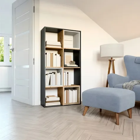 Regał Malax 2X4 ANTRACYT ARTISAN-2